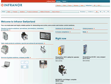 Tablet Screenshot of ch.infranor.com